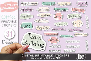 Office Work Stickers Pack PNG
