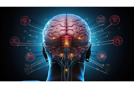 computer artificial brain implant ai, an Abstract Photo by pikepicture