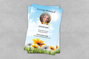 Funeral Prayer Card Template-V06