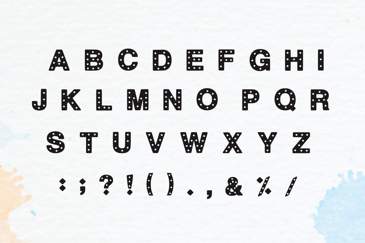 Dots Diamond, a Handwritten Font by Fourteen Letter (Photo 4 of 7)