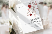 Burgundy Rose Save the Date CV bd013, an Invitation Template by TyphoonStudio (Thumbnail 4 of 10)