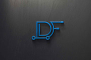 Shopping cart logo with DF, FD, a Branding & Logo Template by art_creater (Thumbnail 1 of 2)