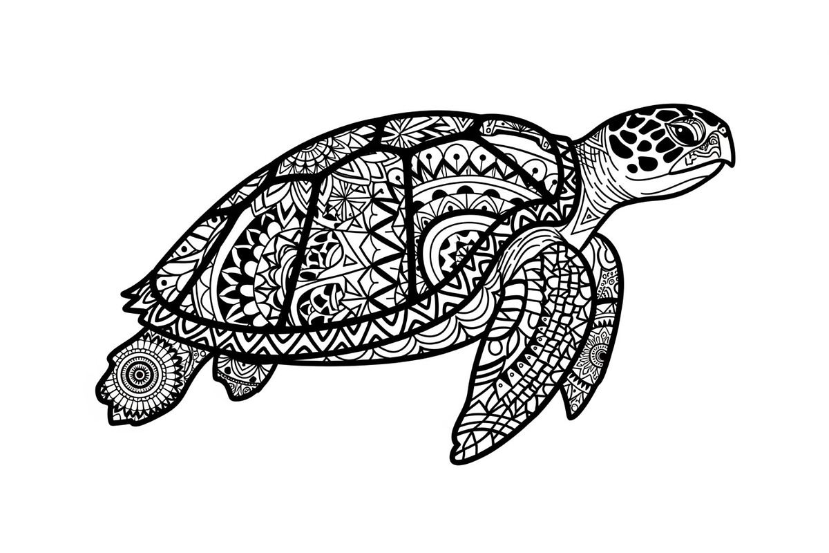 Mandala Sea Turtle SVG Bundle, an Illustration by yasushie (Photo 27 of 31)