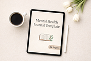 Mental Health Journal PDF Template, a Stationery Template by MIRoots Design Studio (Thumbnail 1 of 10)