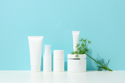 empty white plastic tubes and jars for cosmetics. Packaging for, a Beauty & Fashion Photo by ndanko