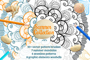 Summer collection mandala brushes, a Brush Add-On by MM Studio (Thumbnail 1 of 12)