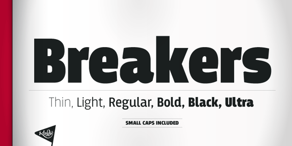 Breakers, a Sans Serif Font by Kostic Type Foundry (Photo 1 of 10)