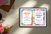 Rainbow Happy Birthday Invitations, a Templates & Theme by TemplateCastleStore (Thumbnail 6 of 9)