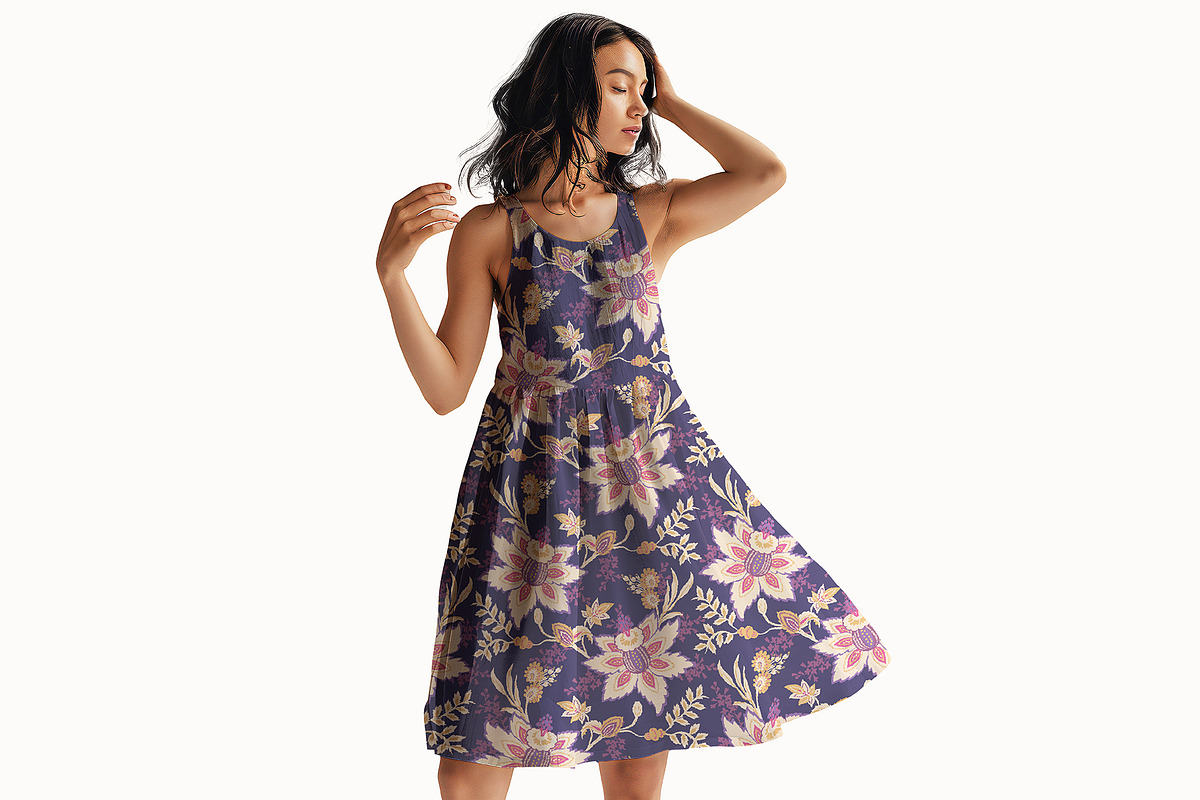 Paisley & Jacobean Floral Pattern, a Pattern Graphic by StudioGlouna (Photo 5 of 10)