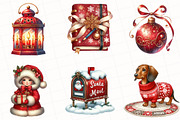 Red Christmas Clipart, an Illustration by OK Design (Thumbnail 3 of 5)