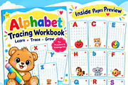 Alphabet Tracing Workbook A to Z, an Education Illustration by Mohammad Sarfaraz (Thumbnail 1 of 13)