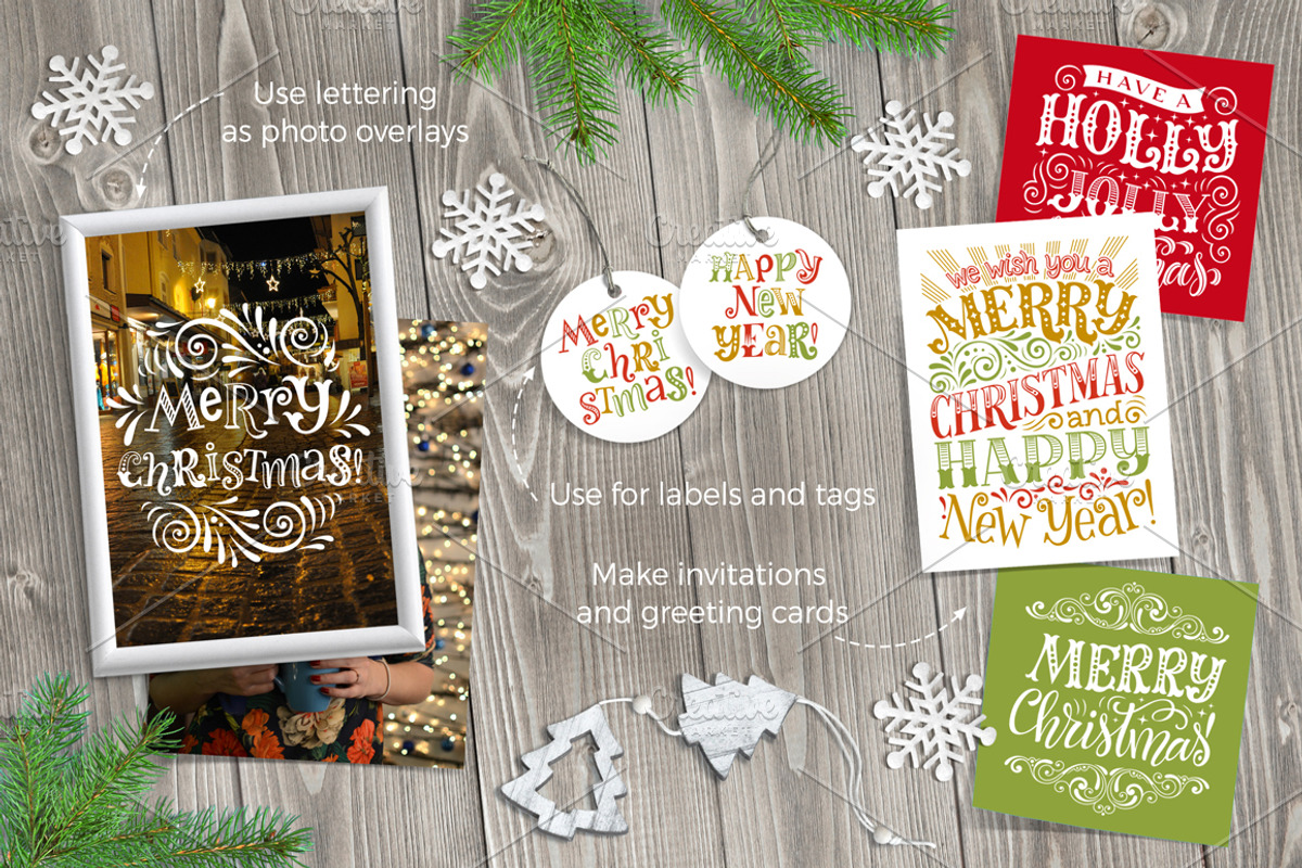 Christmas Lettering Collection 2, an Illustration by bariskina (Photo 2 of 6)
