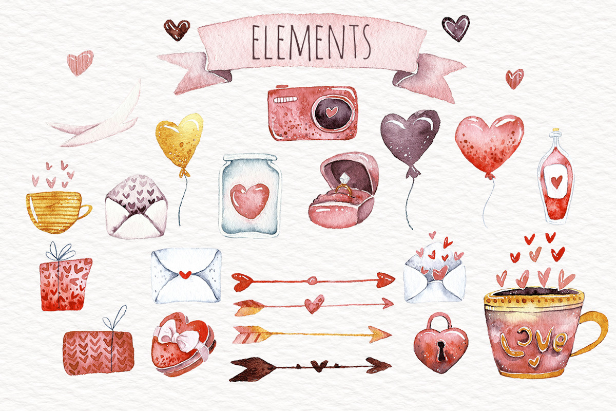 Watercolor Valentine's Day, an Animal Illustration by talloshau's illustrations (Photo 4 of 8)