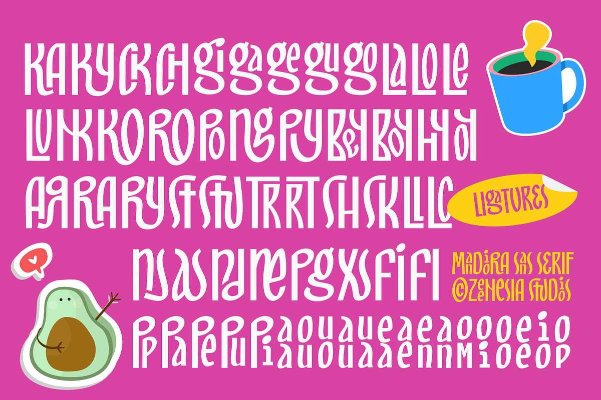 Mandiora, a Sans Serif Font by zeenesia (Photo 15 of 17)