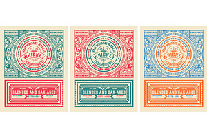 Vintage labels for whiskey or other, a Flyer Template by OneVectorStock
