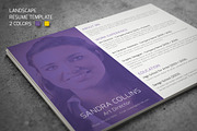 Landscape Resume Template, a Resume Template by Visual Impact (Thumbnail 2 of 4)
