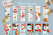 Cute Snowmen Set, a Decorative Illustration by MaljukArt (Thumbnail 10 of 14)