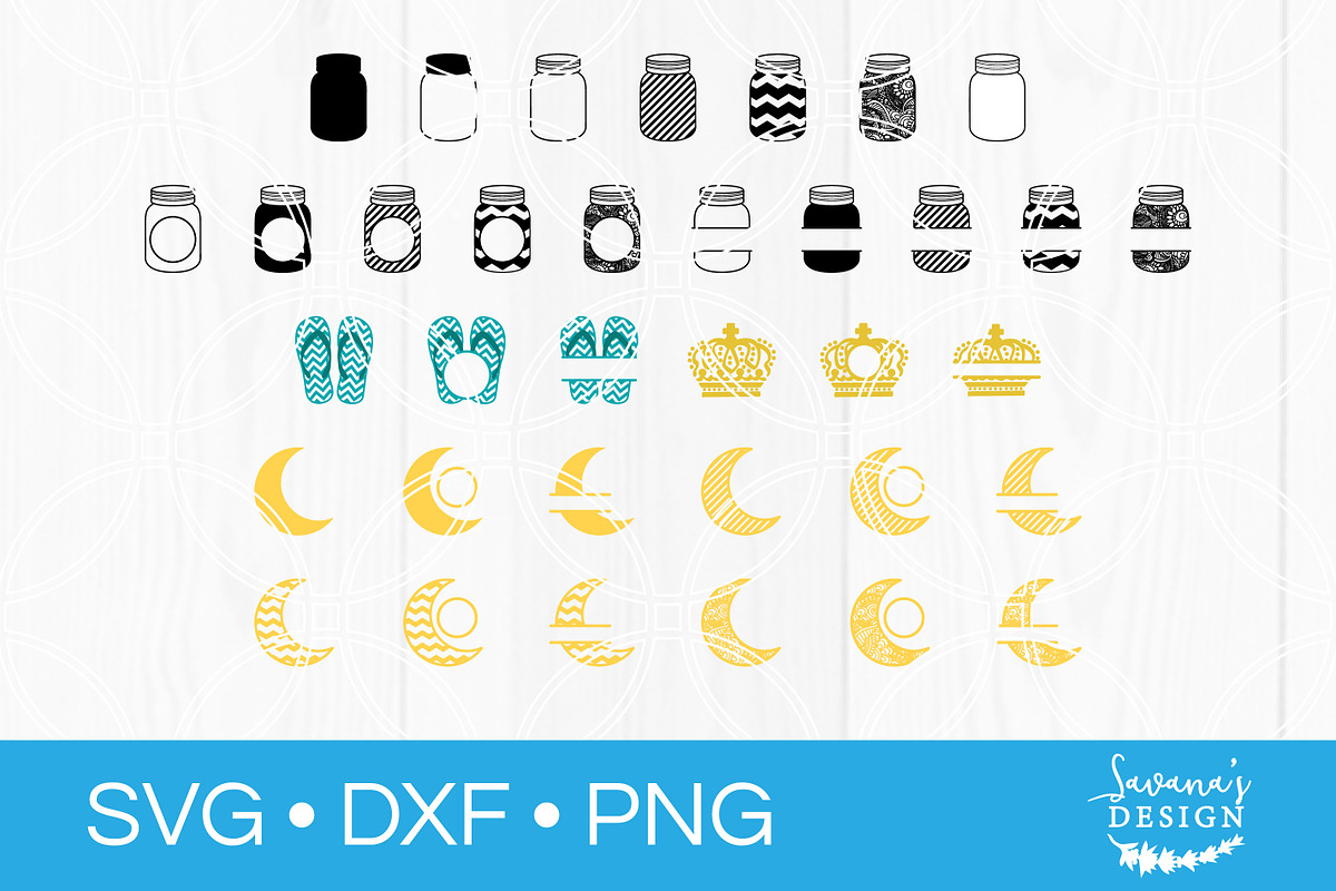 Monogram SVG Cut File Bundle, an Illustration by SavanasDesign (Photo 9 of 9)
