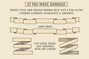 Flat Banner Creator for Illustrator, a Brush Add-On by BAD TASTE (Thumbnail 3 of 10)