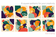 Floral abstract bundle. Botanic set., a Pattern Graphic by lisa_kalev (Thumbnail 6 of 24)