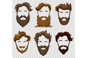 Set Of Men's Hairstyles