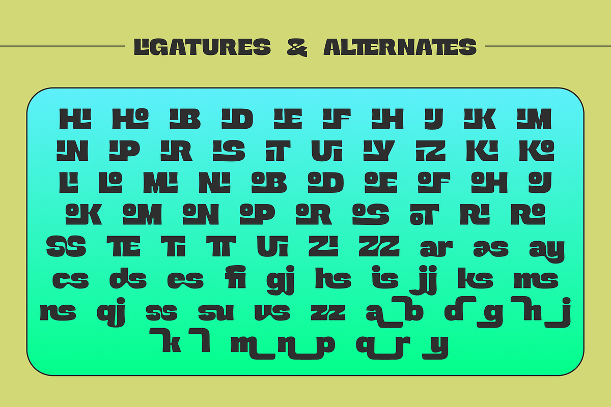 Sakina - Bold Ligature Display Font, a Sans Serif Font by Surplus Type Co (Photo 2 of 9)