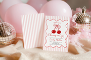 Cherry On Top Baby Shower Invitation, an Invitation Template by VeliusCreativeStudio (Thumbnail 4 of 5)