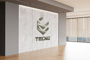 Metallic 3D Logo Wall Mockup, a Product Mockup by McLittle Stock (Thumbnail 3 of 3)