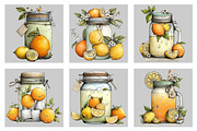 Watercolor Summer Lemon Jar Clipart, an Illustration by Black Bird Studio (Thumbnail 3 of 5)