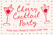 Cherry Cocktail Party Messy Font Duo, a Handwritten Font by Ayya Studio (Thumbnail 1 of 15)