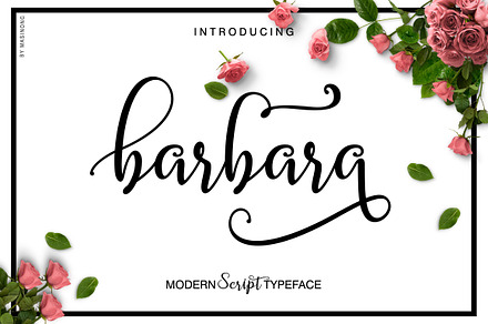 Barbara Script, a Script Font by MSG Studio