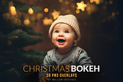 30 Christmas bokeh overlay PNG, an Action Add-On by Walllow Creatives (Thumbnail 1 of 7)