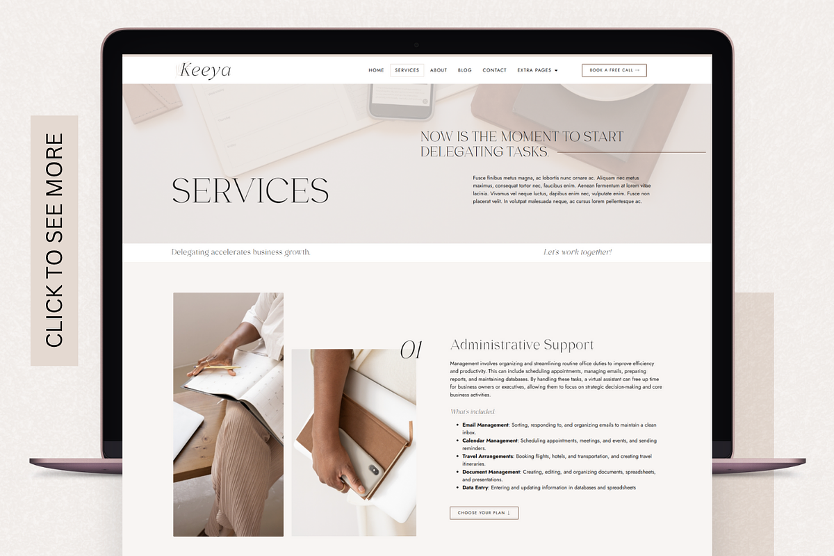 Keeya | WordPress, Elementor pro, a WordPress Template by DesignWithCris (Photo 2 of 6)