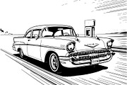 Vintage Speed Car SVG Bundle, an Object Graphic by Creativeshirt (Thumbnail 7 of 12)