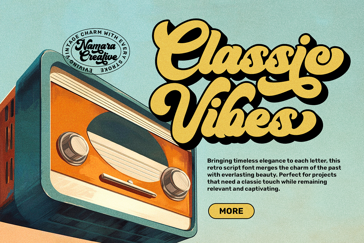 Fradle Script - Retro Bold Fonts, a Script Font by Namara Creative Studio (Photo 6 of 13)