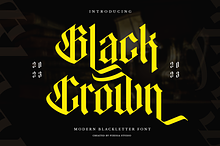 Black Crown Modern Blackletter Font