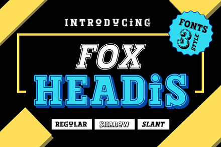 Fox Headis 3 Fonts Style, a Slab Serif Font by Fox7 By Rattana