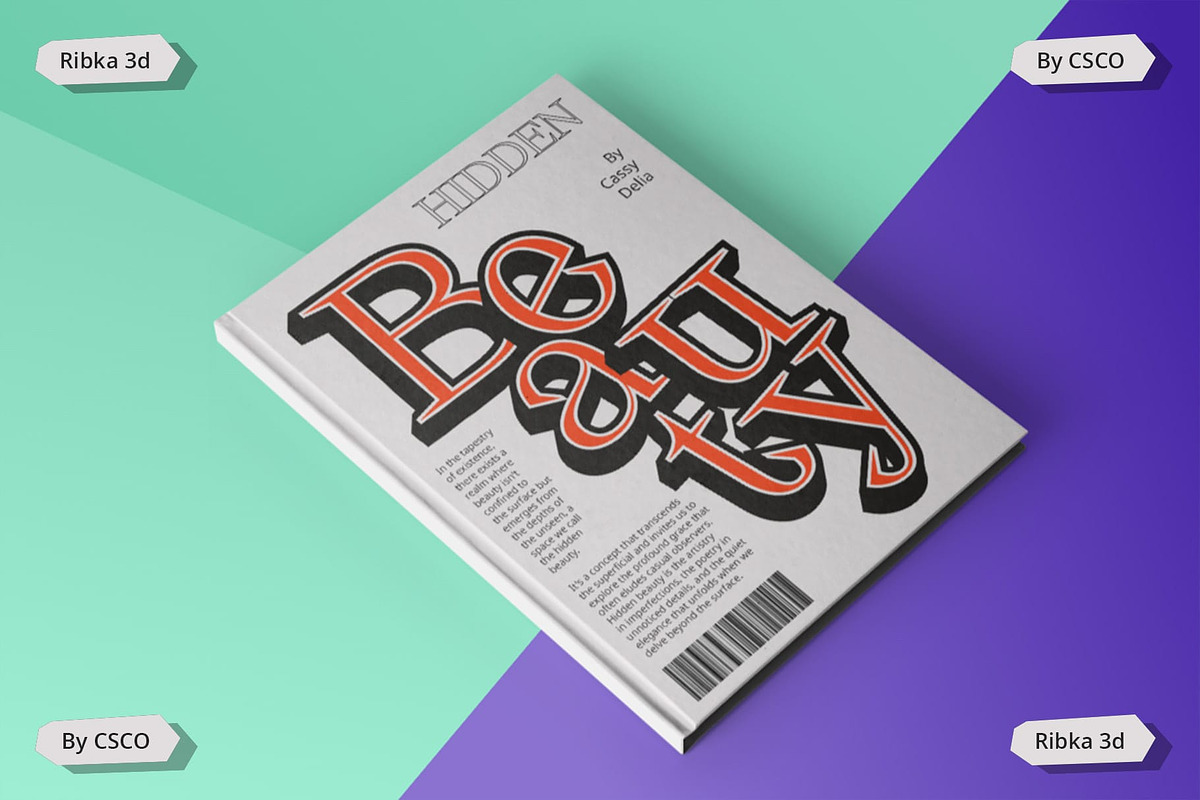 Ribka 3D, a Serif Font by Craft Supply Co. (Photo 5 of 8)