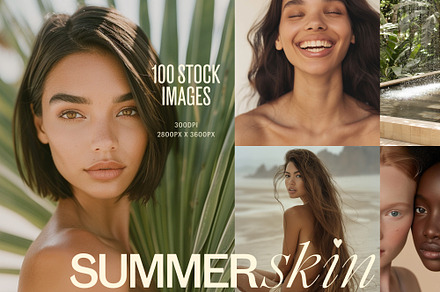 100 Summer Skin Beauty Stock Images