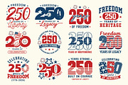 America 250th Anniversary SVG Bundle, a Graphic by ashek (Thumbnail 2 of 4)