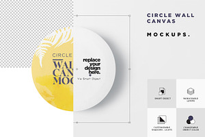 Circle Wall Canvas Mockups