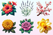 Watercolor Flowers Clipart Bundle, a Graphic by CitraGraphics (Thumbnail 3 of 4)
