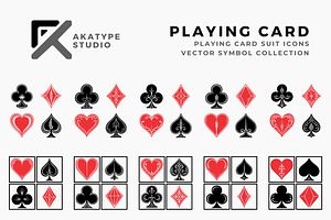 Playing Card Symbols Icon Vector, a Solid Icon by Akatype Studio