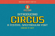 Circus by Eric Pond Designs, a Serif Font by Eric Pond Designs (Thumbnail 1 of 3)