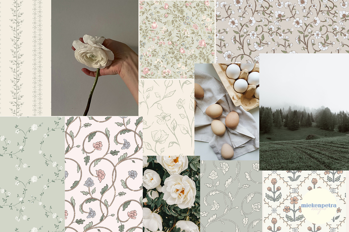 Countryside Florals Pattern Bundle, a Pattern Graphic by Mieken Petra Designs (Photo 5 of 5)
