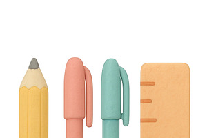 Back to school stationery set includ, an Illustration by Dvoevnore photos