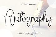 Autography | Script Font, a Handwritten Font by Scratchones (Thumbnail 1 of 8)