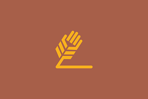 Wheat Hand Logo Template