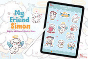My Friend, Simon Sticker Set, a Graphic by Dori Debreceni draws (Thumbnail 2 of 8)