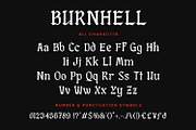 Burnhell - Blackletter Font, a Blackletter Font by AQR Studio (Thumbnail 8 of 8)